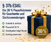 § 37b EStG: Die 30 % Pauschalsteuer für Geschenke und Sachzuwendungen