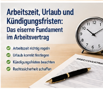 Arbeitszeit, Urlaub und Kündigungsfristen: Das eiserne Fundament im Arbeitsvertrag