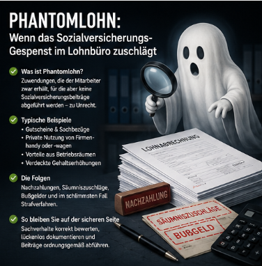 Phantomlohn: Wenn das Sozialversicherungs-Gespenst im Lohnbüro zuschlägt