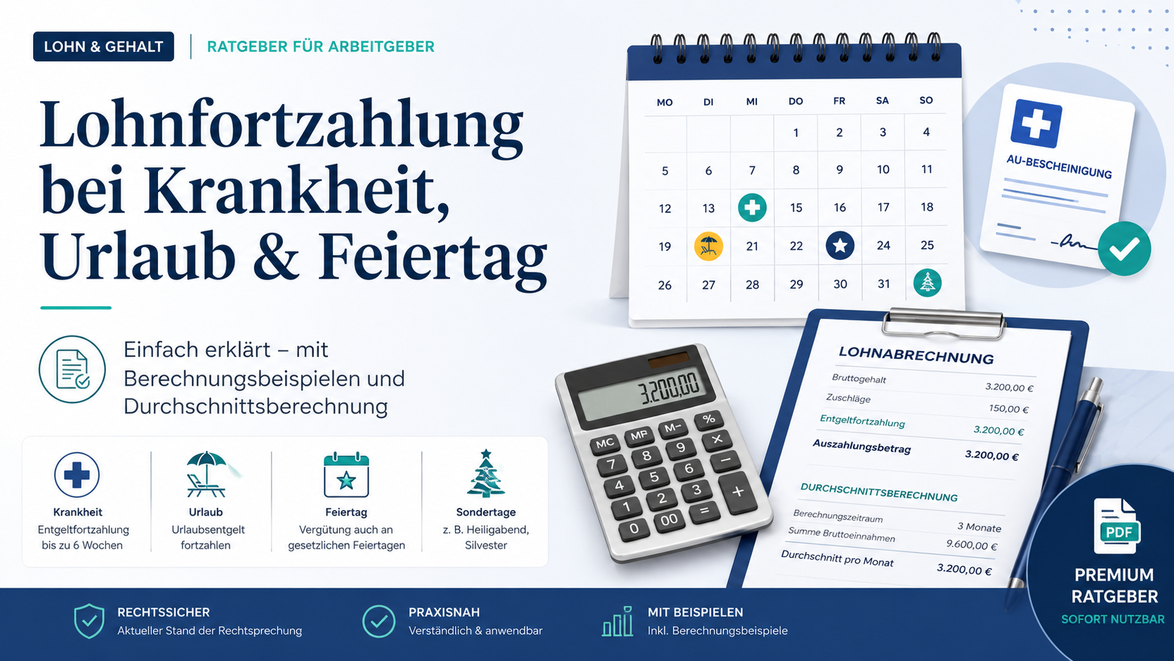 Lohnfortzahlung bei Krankheit, Urlaub & Feiertag: Die teuersten Fehler für Arbeitgeber (und wie du sie vermeidest)